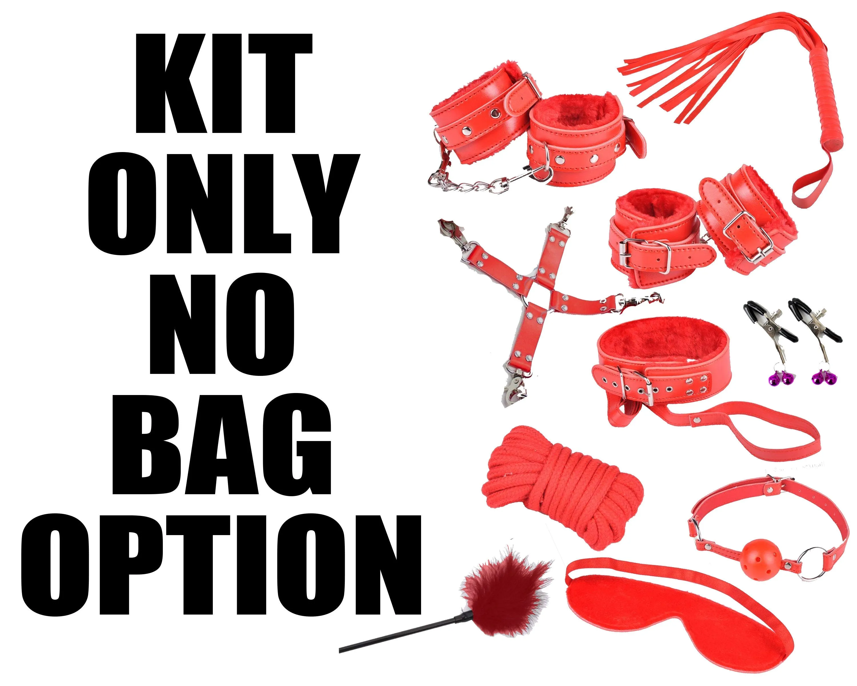 10-Piece Beginners Bondage Kit • Red