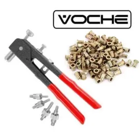 105Pc Threaded Rivet Nut Insert Tool Rivnut Nutsert M4-M8 Set Voche