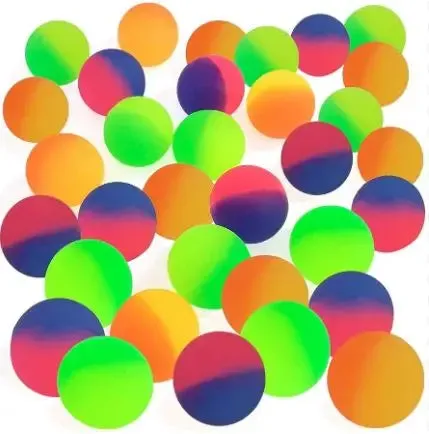 1.25" Bounce Ball, Astd 2-Tone Colors, 12pcs/Bag