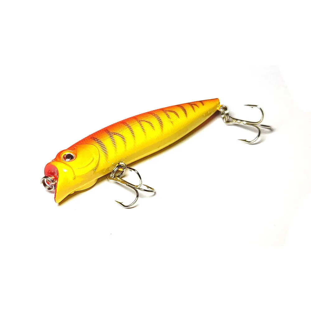 2X 9.5cm Popper Fishing Lures, Sharp Hooks, Saltwater