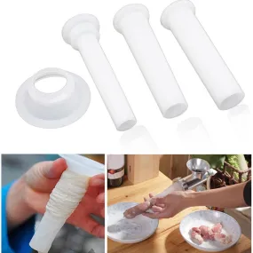 3pcs DIY Sausage Maker Funnels Nozzles Sausage Stuffer Filling Tubes