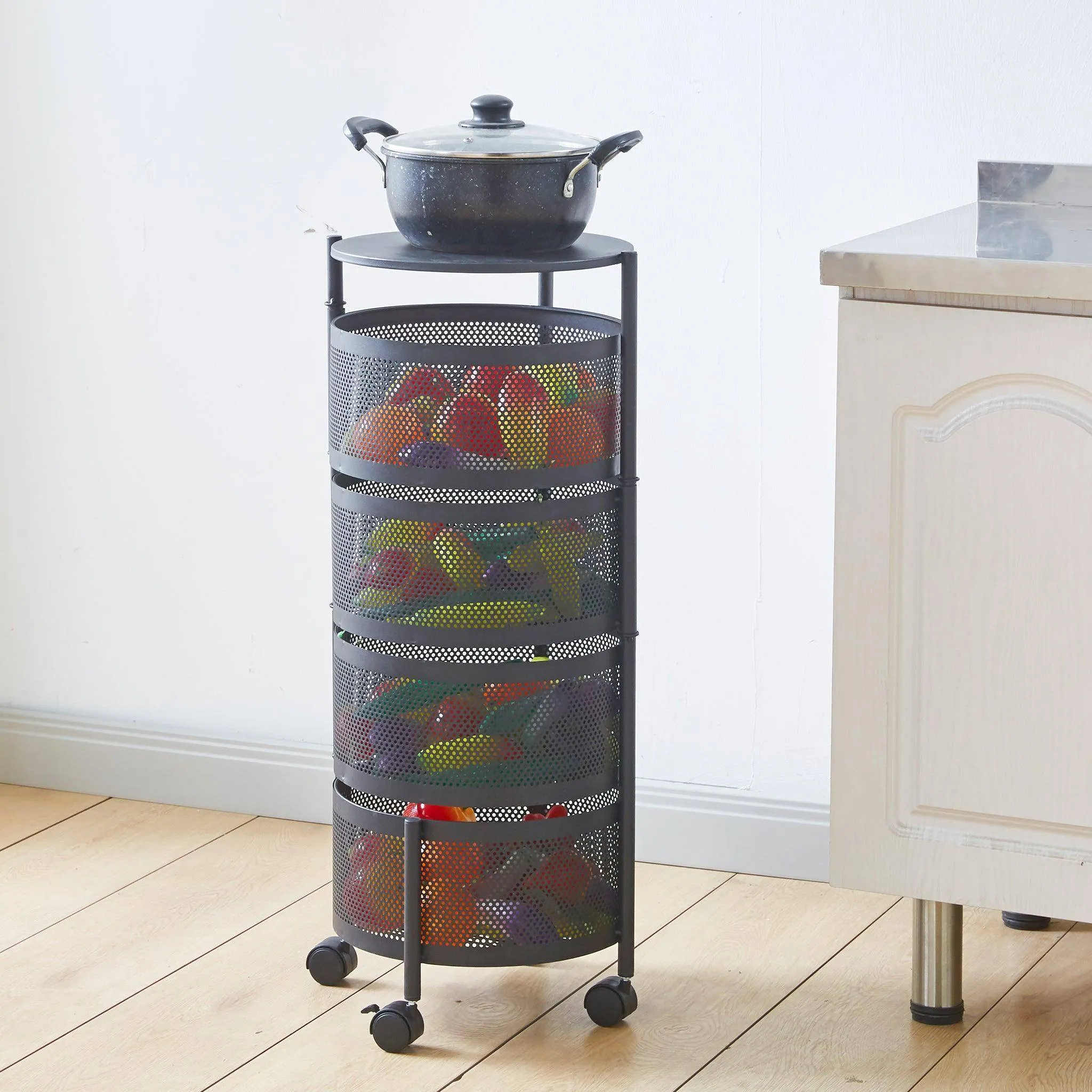 4 Tier Round Storage Cart - SF-104