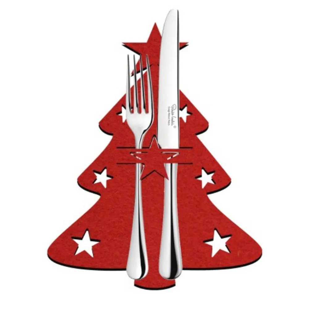 4pcs Christmas Tree Knife Fork Cutlery Holder Xmas Cutlery Bag Pocket Tableware Organizer Christmas Decoration For Home Table