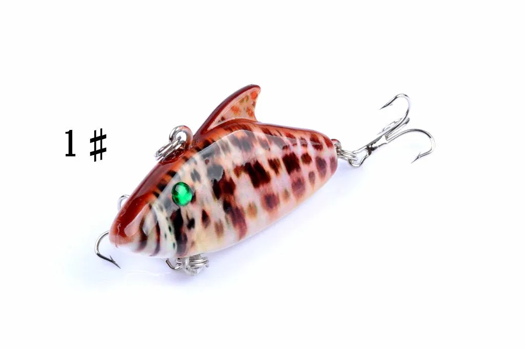 4x 5.5cm Colorful Vib Bait Fishing Lures, Salt/Freshwater