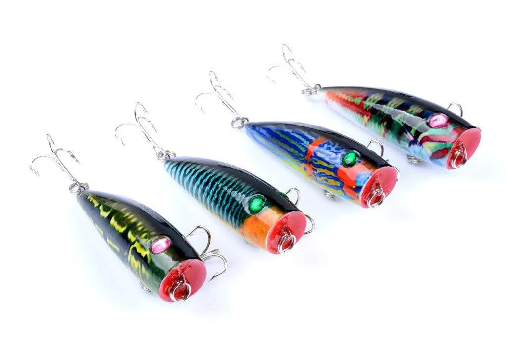 4X 6.8cm Popper Poppers Fishing Lure Lures Surface Tackle Saltwater