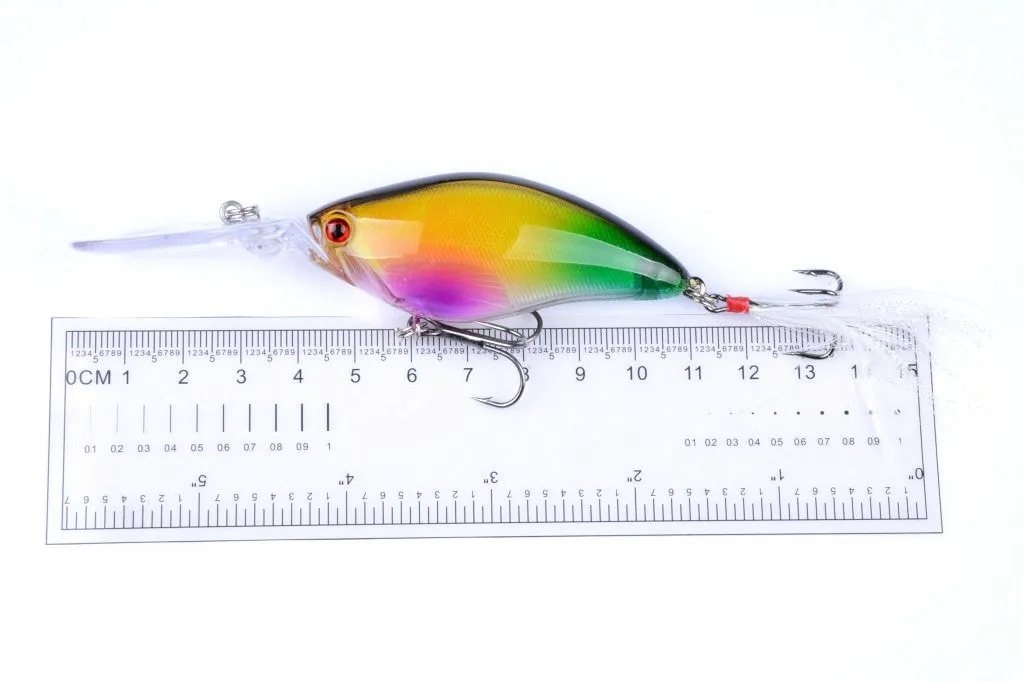 6x 11cm Popper Crank Bait Fishing Lure Lures Surface Tackle Saltwater