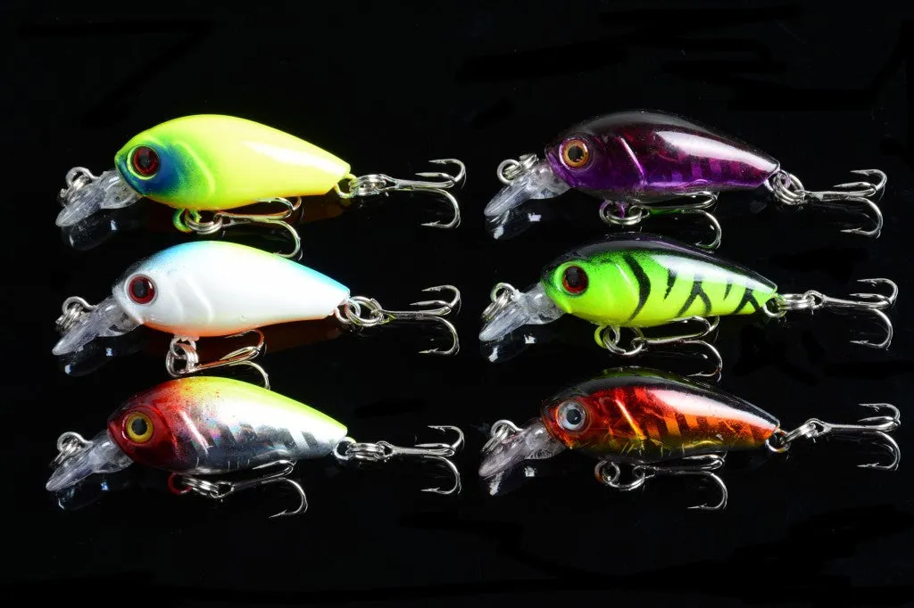 6x 4.5cm Popper Crank Bait Fishing Lure Lures Surface Tackle Saltwater