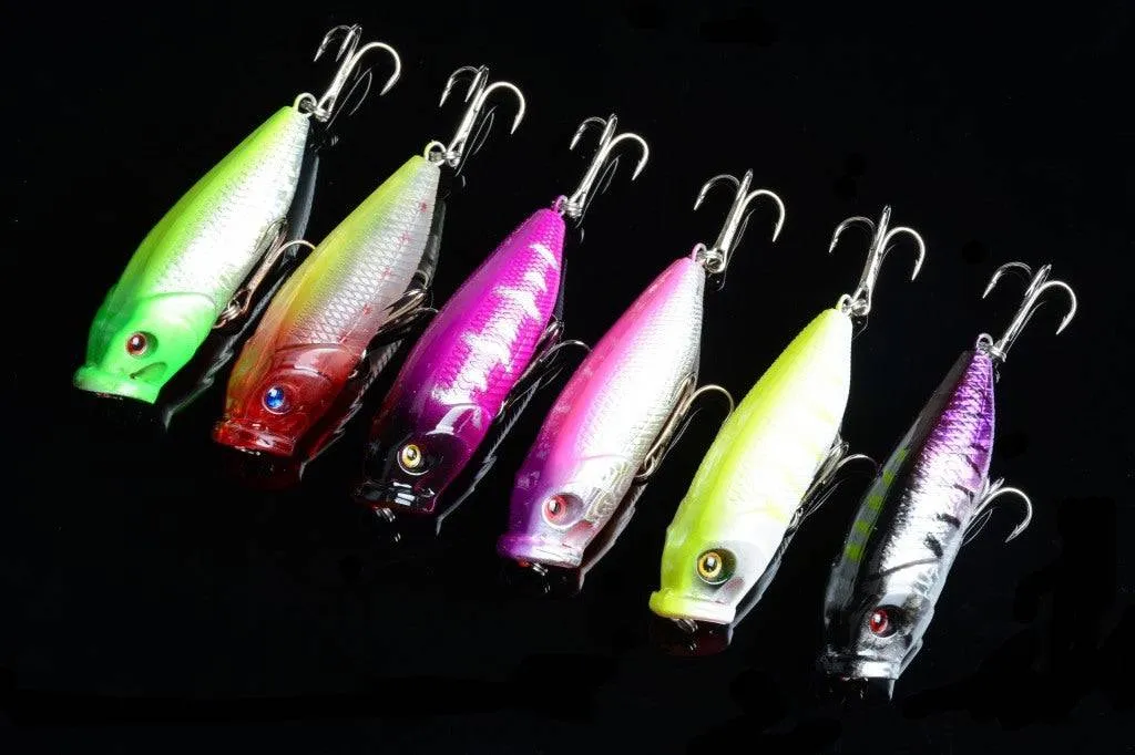 6X 6.5cm Popper Poppers Fishing Lure Lures Surface Tackle Fresh Saltwater