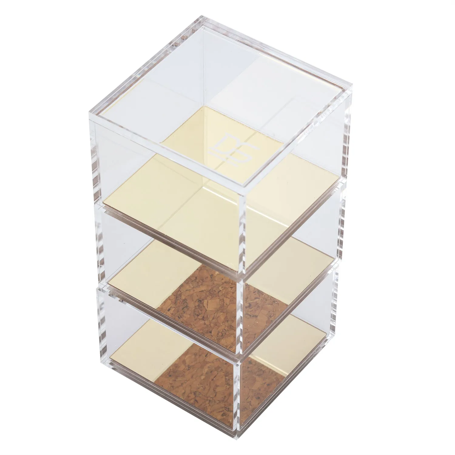 Acrylic Paper Clips Holder Set(Clear,Gold)