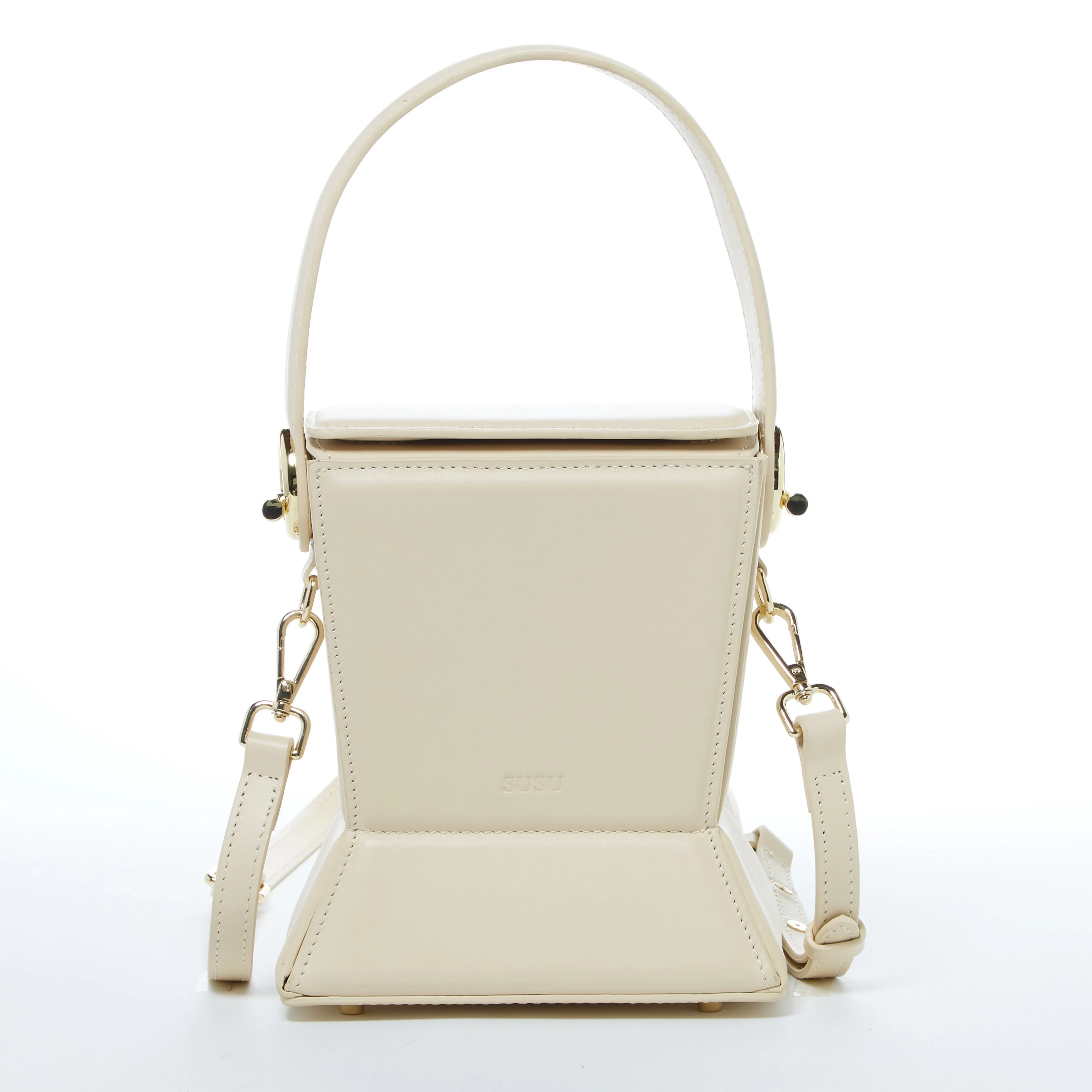 Amber Leather Bucket Bag Off White