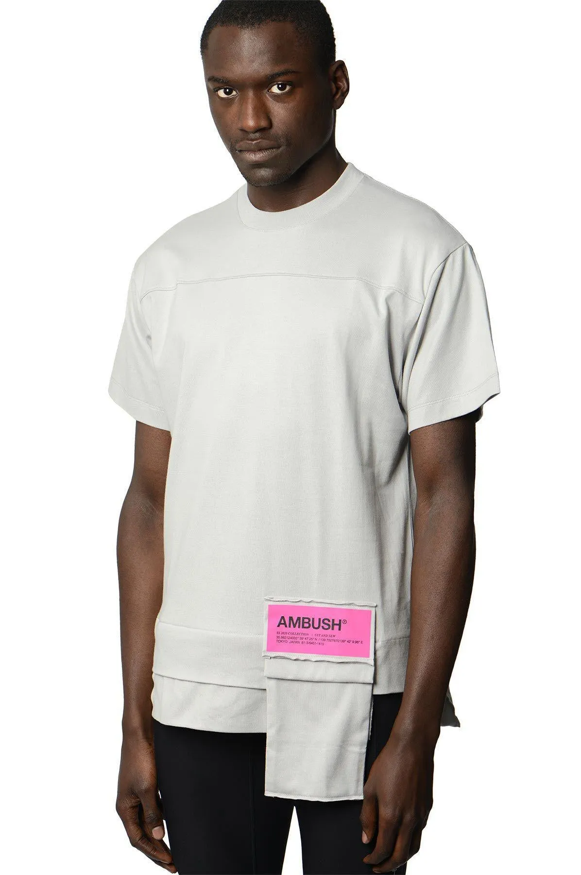 Ambush Waist Pocket Tee Grey