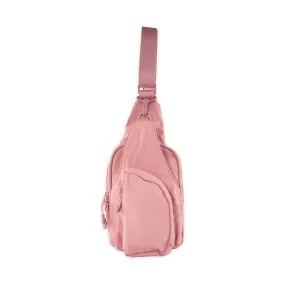 Ampere Creations "Julie" Nylon Crossbody/Sling Bag- Pink