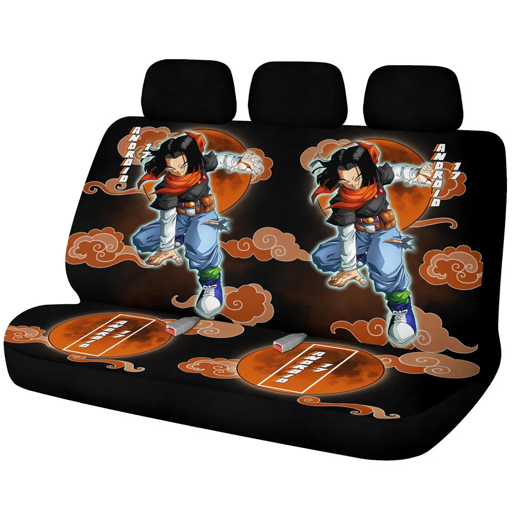 Android 17 Car Back Seat Covers Custom Dragon Ball Anime Car Accessories