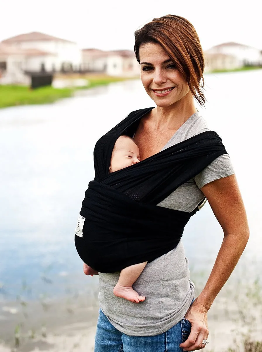 Baby K'tan Baby Carrier in Black Breeze - Extra Small