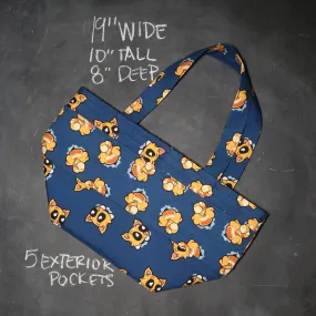 Barrel Tote Bag in Cat Butts