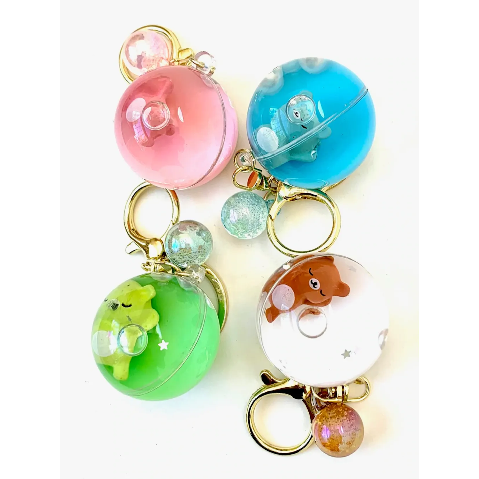 bcmini Sleeping Animal Ball Charm Keyring