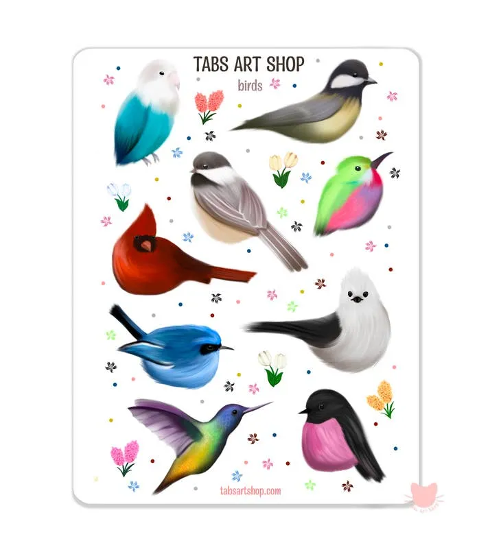 Bird Vinyl Sticker Sheet