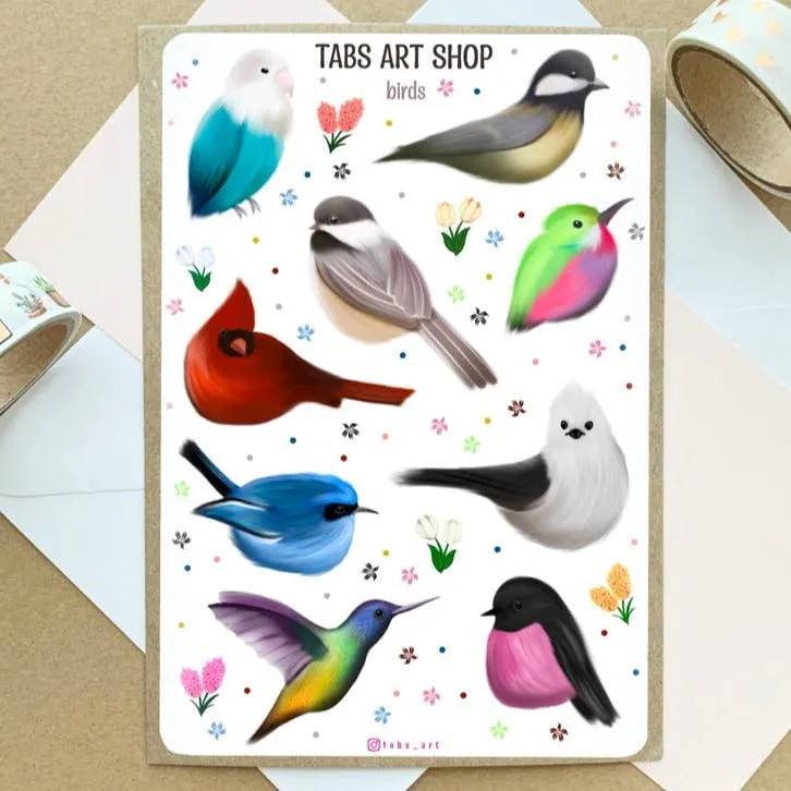 Bird Vinyl Sticker Sheet