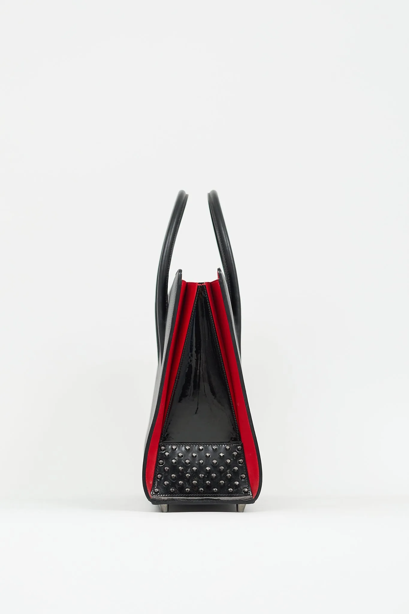 Black & Red Leather Studded Paloma Bag