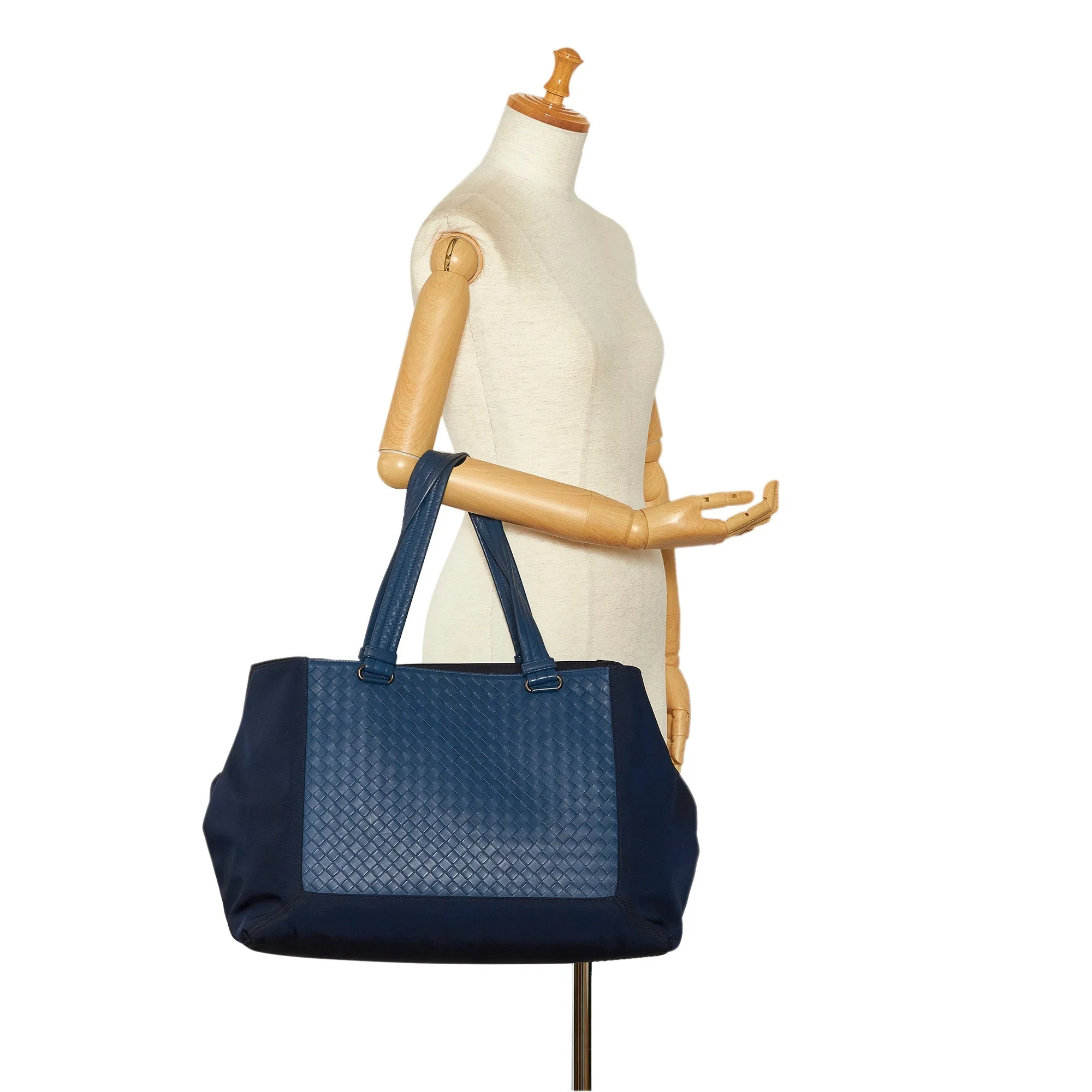 Blue Bottega Veneta Intrecciato Tote