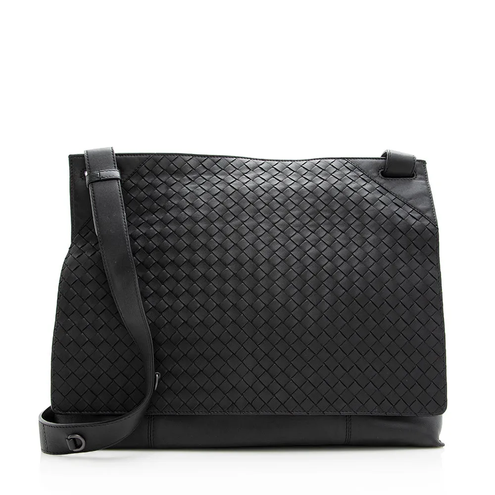 Bottega Veneta Intrecciato Nappa Messenger Bag (SHF-19381)