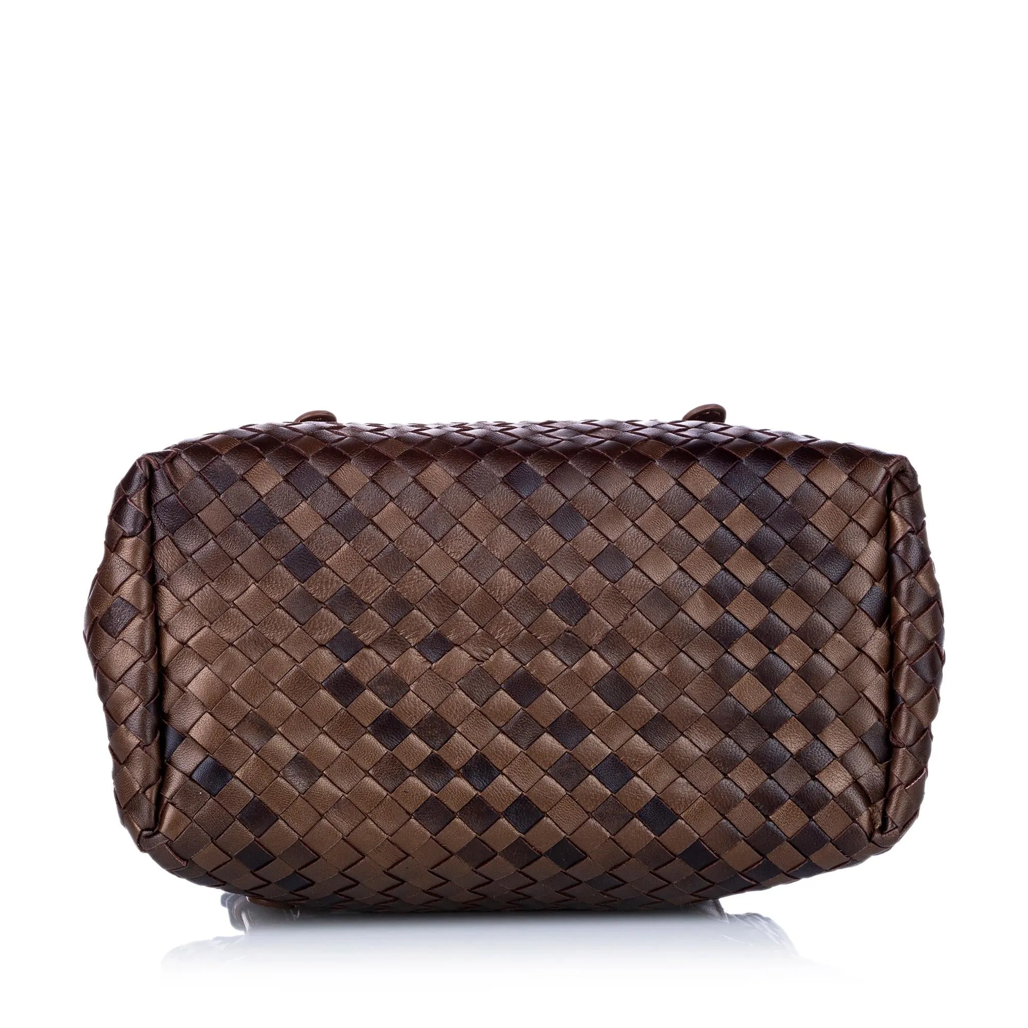 Bottega Veneta Intrecciato Roma Leather Satchel (SHG-28446)