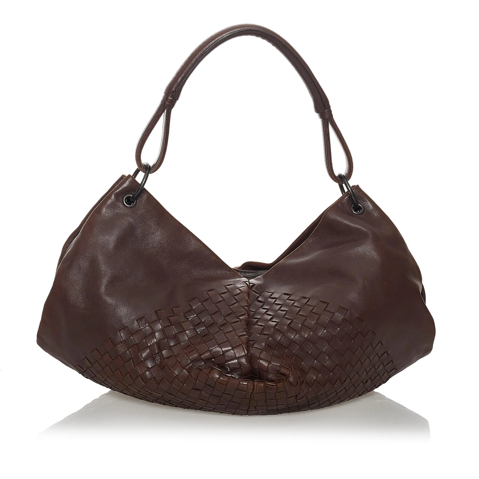 Bottega Veneta Leather Aquilone Fortune Cookie Hobo (SHG-31315)