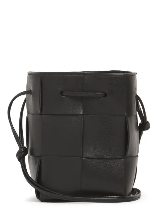 Bottega Veneta   Mini intreccio leather bucket bag 