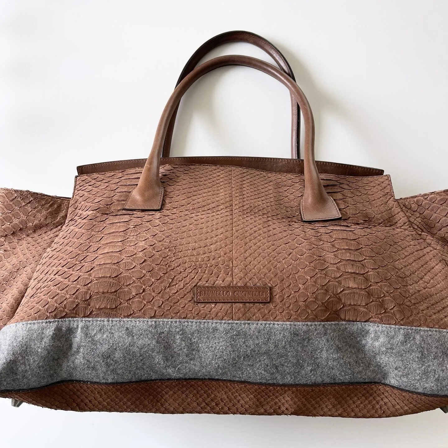 BRUNELLO CUCINELLI Python Leather Bag