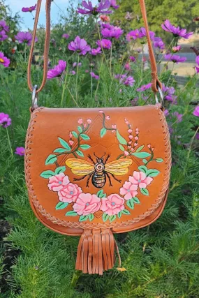 Bumble Bee Cross Body Bag - Tan