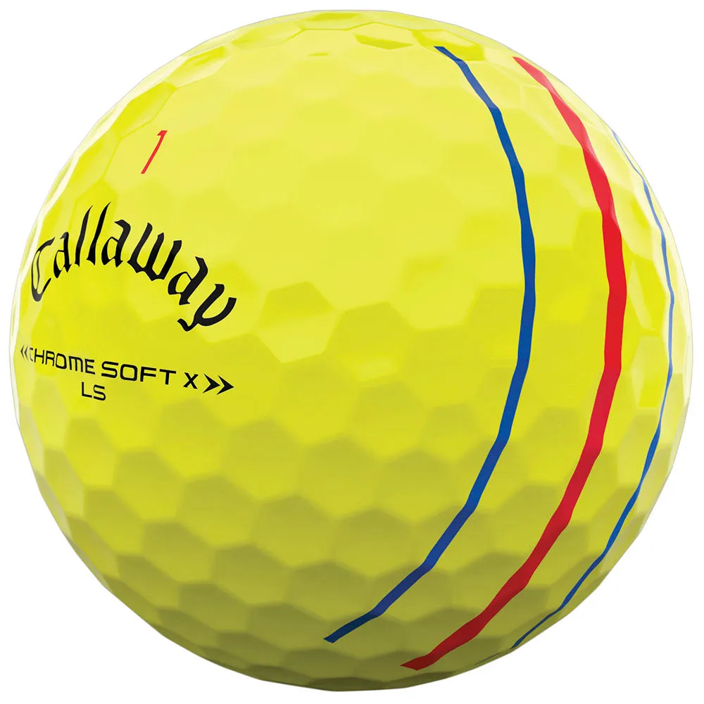 Callaway Chrome Soft X LS Triple Track Golf Balls - Yellow - 4 for 3 (48 Pack)