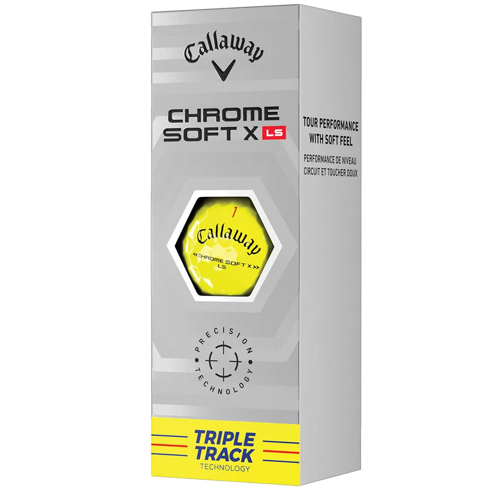 Callaway Chrome Soft X LS Triple Track Golf Balls - Yellow - 4 for 3 (48 Pack)