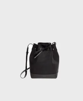 Canvas Bucket Bag - Black/Black