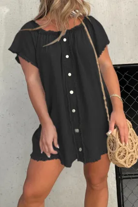 Casual Solid Tassel Make Old Off the Shoulder Short Sleeve Dress Dresses