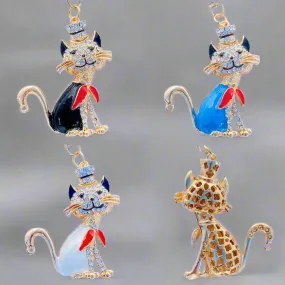 Cat in a Hat Bag Charm / Keyring (Charm 88)