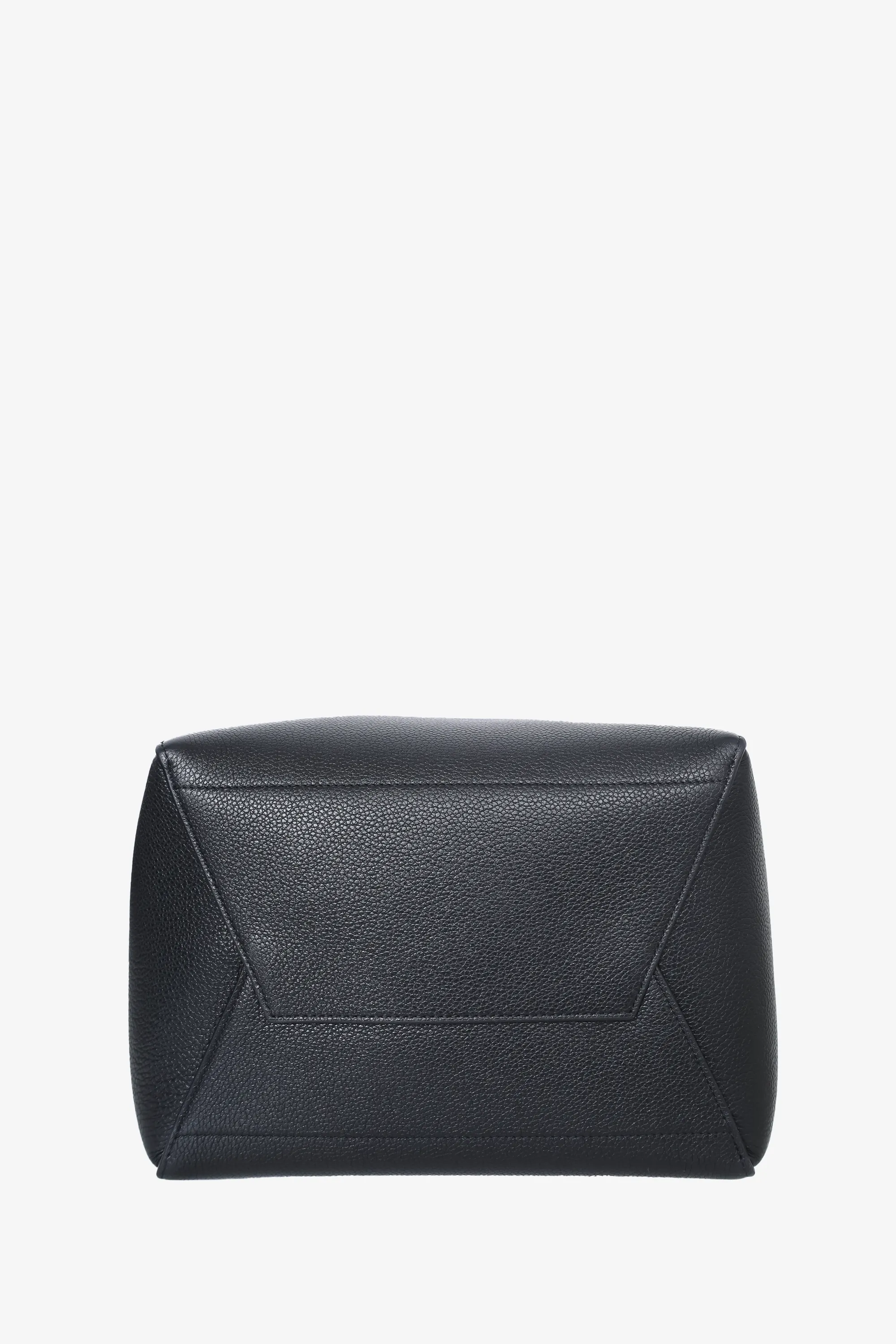 Celine 2022 Black Leather 'Seau Sangle' Medium Bucket Bag