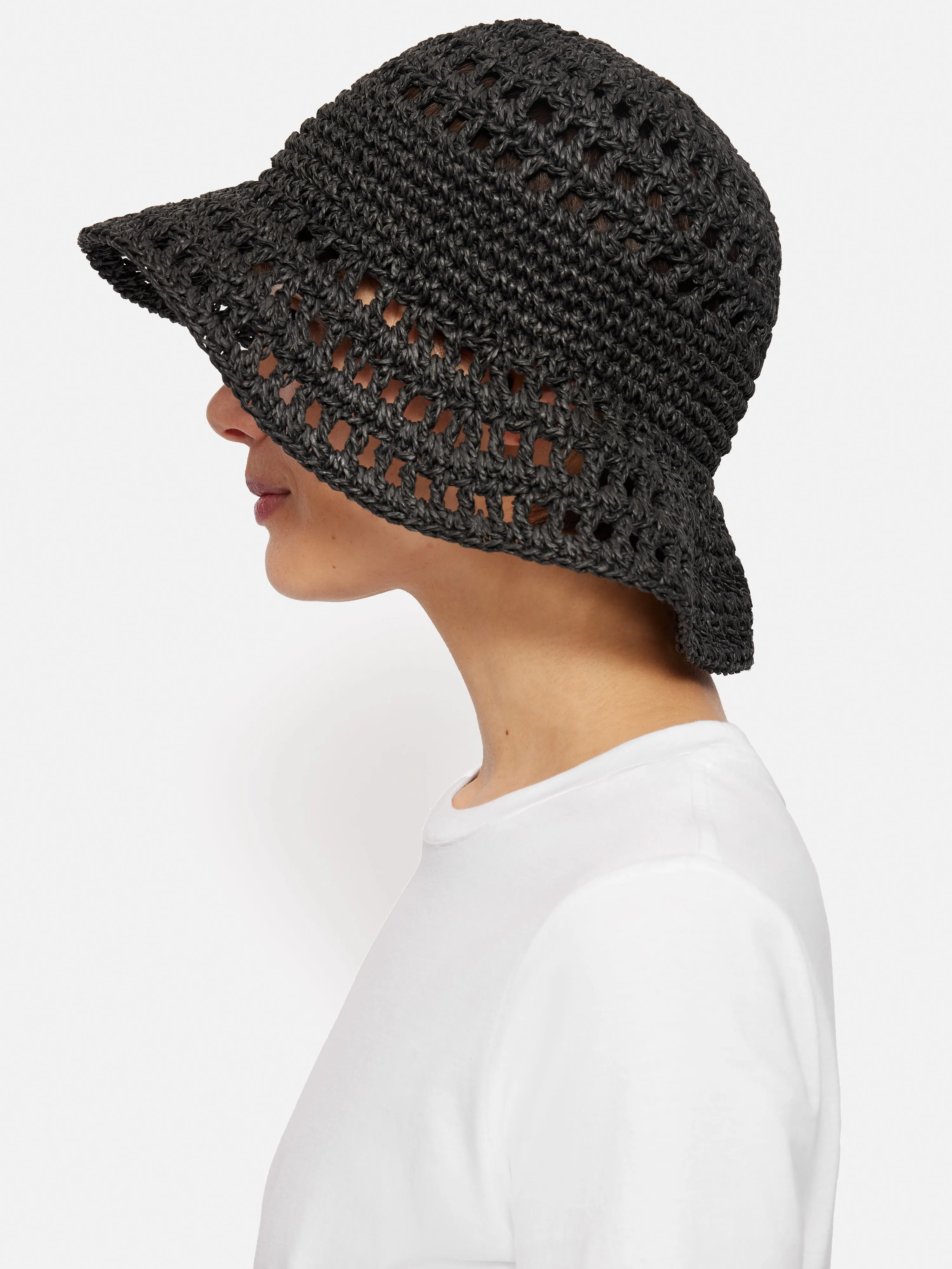 Crochet Bucket Hat | Black