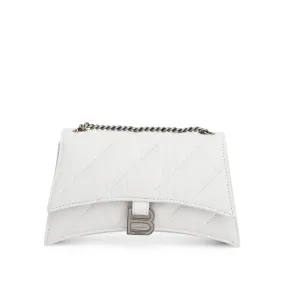 Crush XS Chain Quilted Bag in Optic White