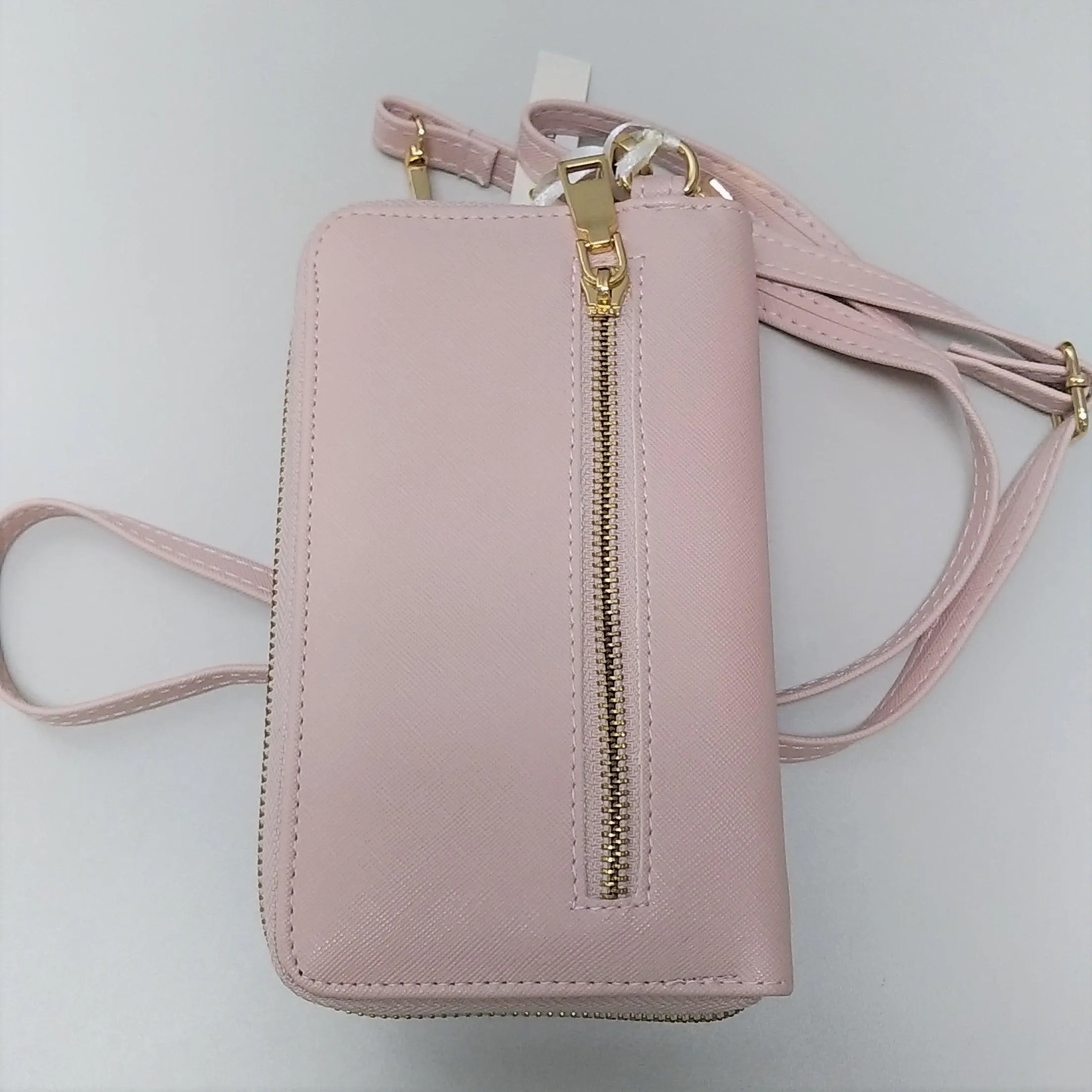 CRX-PNK-1 Ladies Light Pink Crossbody Cell Phone Wallet