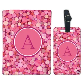 Customized Passport Cover and Luggage Tag Set - Marble Dots