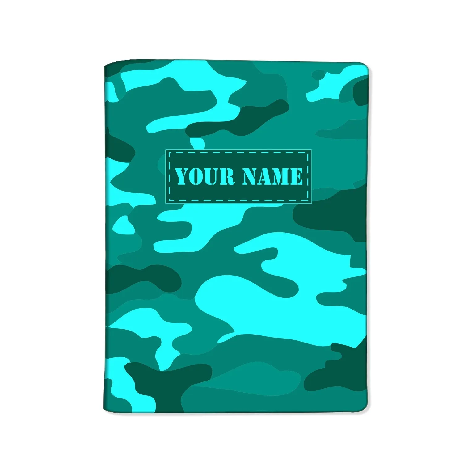 Customized Passport Cover Luggage Tag Set -Sea Blue Camoflage