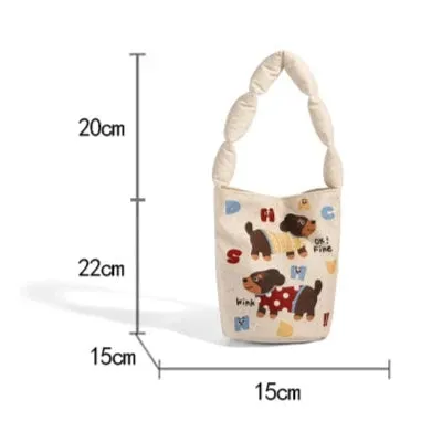 Cute Cartoon Graffiti Canvas Bag