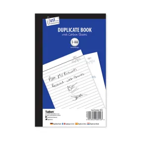 Duplicate Book with Carbon Sheets - 1-80 Numbered Invoice Record