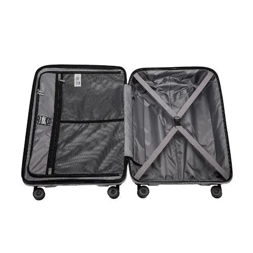 Eagle PP ABS Hard Shell Large Suitcase with TSA Lock and 4 Spinner Wheels - 28"