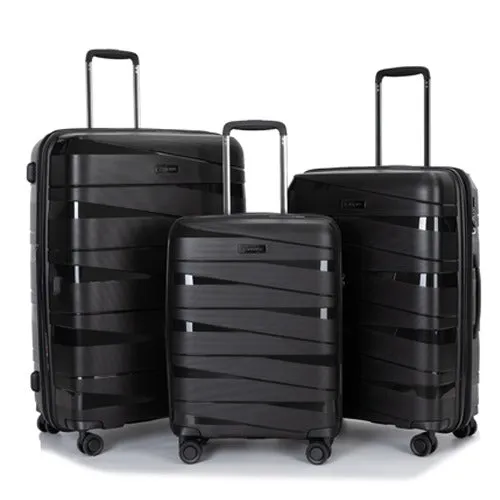 Eagle Spiral ABS Hard Shell Medium Expandable Suitcase with TSA Lock and 4 Spinner Wheels - 24"