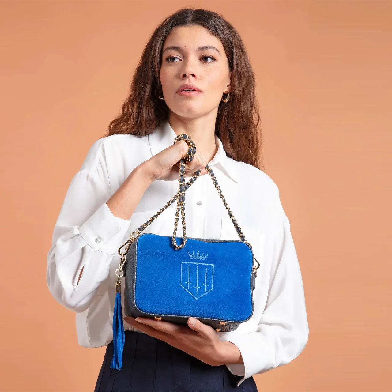 Fairfax & Favor Stockist Exclusive Finsbury Porto Blue Cross Body Bag