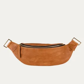 Fanny Pack   Crossbody Bag | Distressed Cognac   Gold Hardware