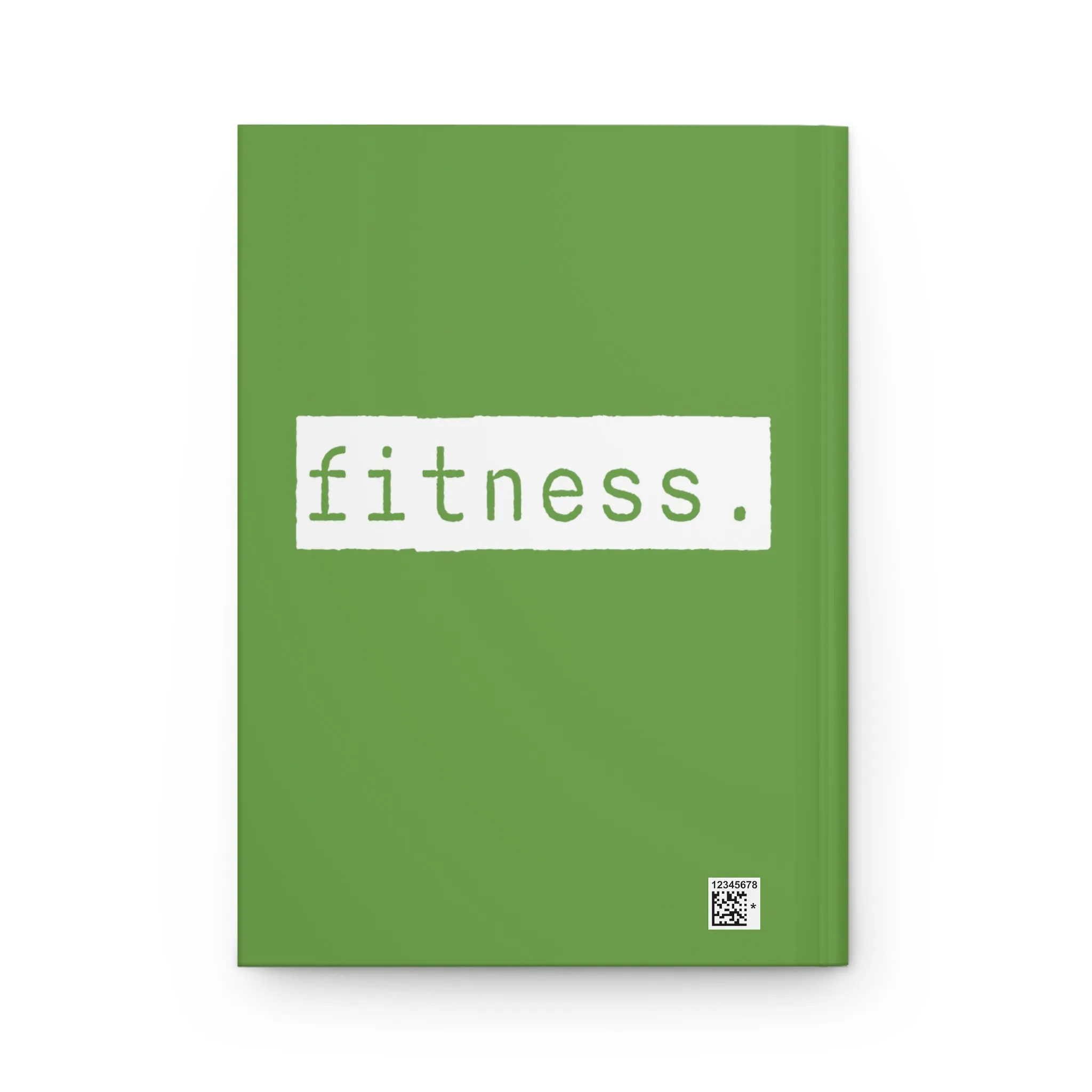 Fitness Green Matte Hardcover Journal | Workout Blank Book | Lined Notebook Diary Dream Log