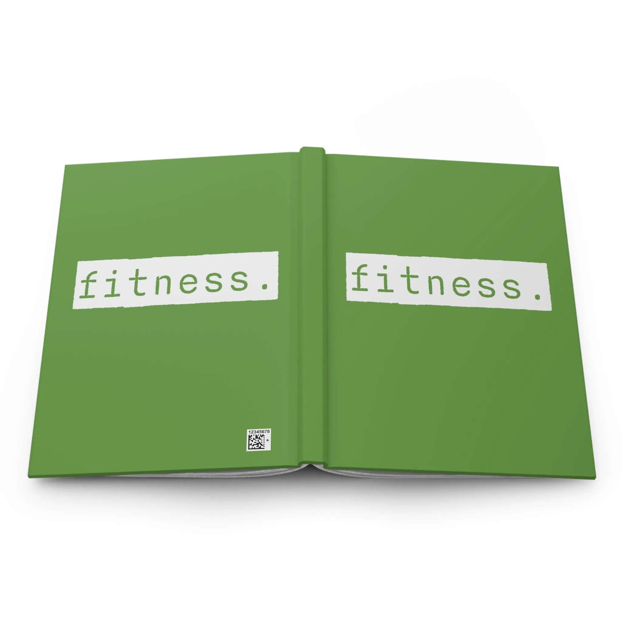 Fitness Green Matte Hardcover Journal | Workout Blank Book | Lined Notebook Diary Dream Log