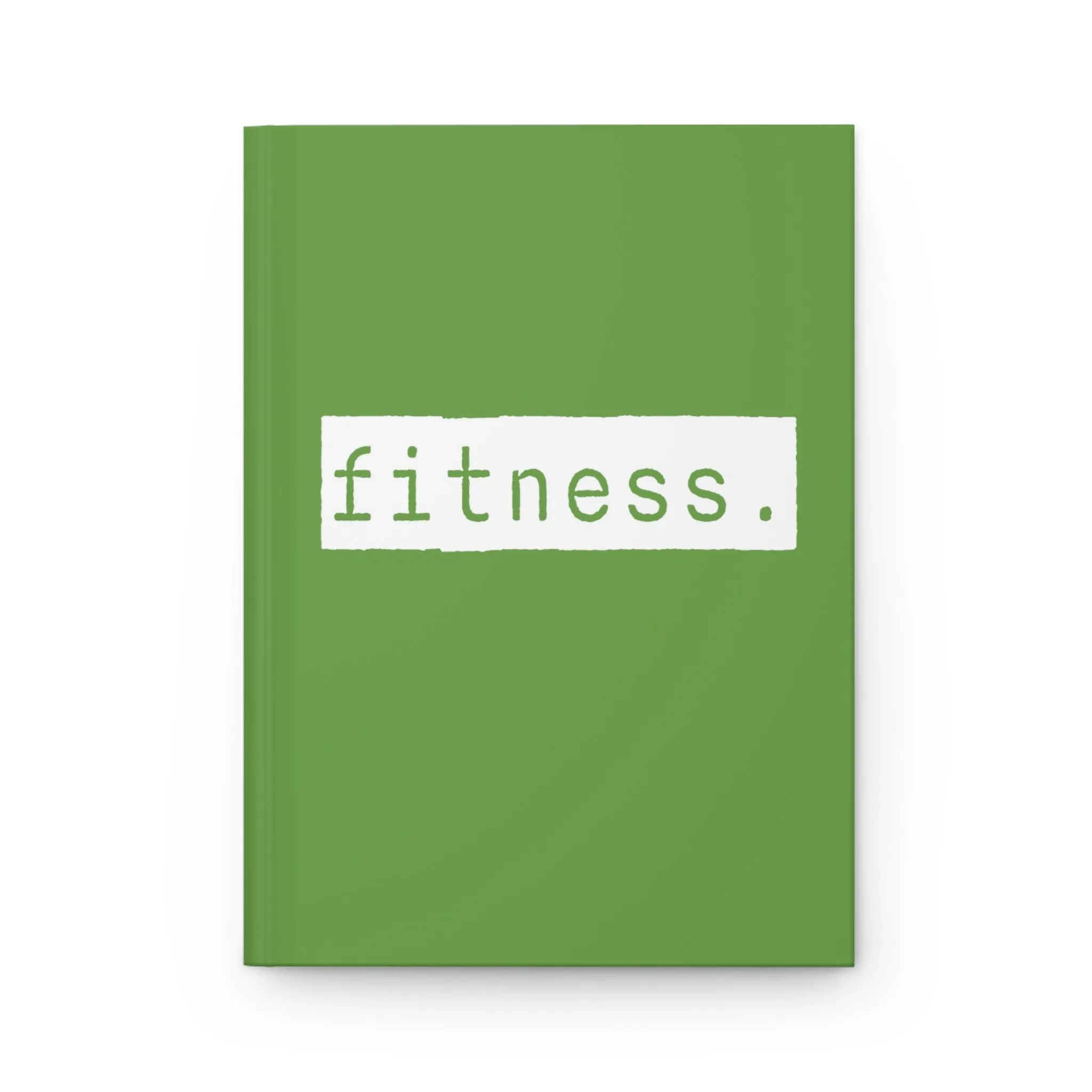 Fitness Green Matte Hardcover Journal | Workout Blank Book | Lined Notebook Diary Dream Log